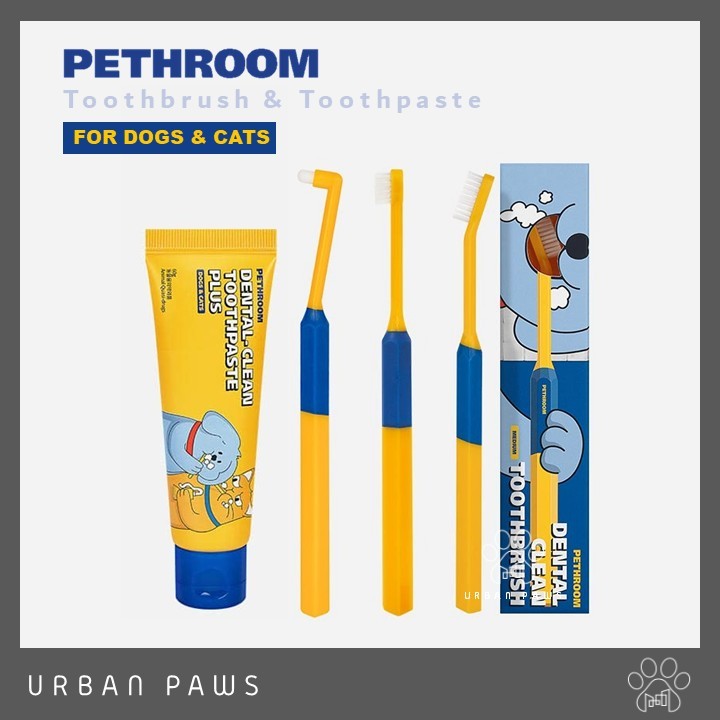Pethroom – Toothbrush & Toothpaste เเปรงสีฟันเเละยาสีฟัน สำหรับสุนัขเเละเเมว นำเข้าจากเกาหลี