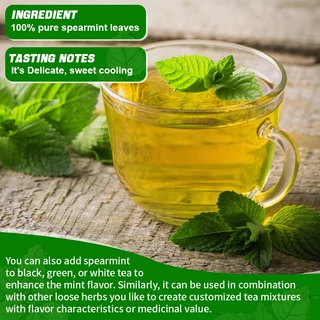 Lukaree 100% Natural Spearmint Tea ชาสเปียร์มินต์ สนับสนุนการย่อยอาหาร 30bags/60g