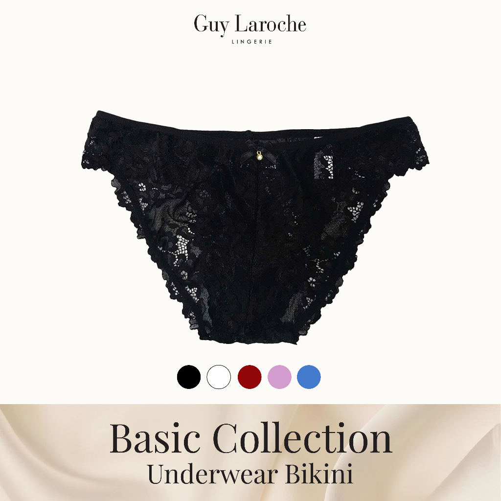 Guy Laroche Lingerie กีลาโรช กางเกงในลูกไม้ ทรงบิกินี่ Underwear Bikini GU2T29
