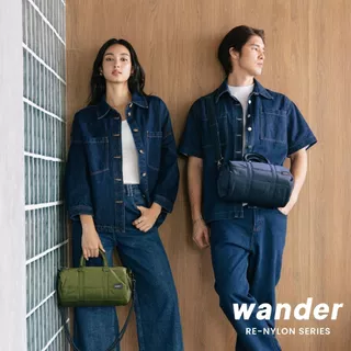 Wander City Duffle กระเป๋าผ้า Re-Nylon พร้อมสายสะพาย ผ้านุ่ม พรีเมียม เบา จุเยอะ 12 ช่อง