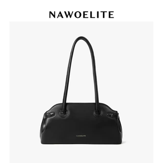NAWOELITE Baguette Bag คลาสสิกสำหรับผู้หญิง Shoulder Bag/กระเป๋าสะพายไหล่ผู้หญิง PU/กระเป๋าแฟชั่น