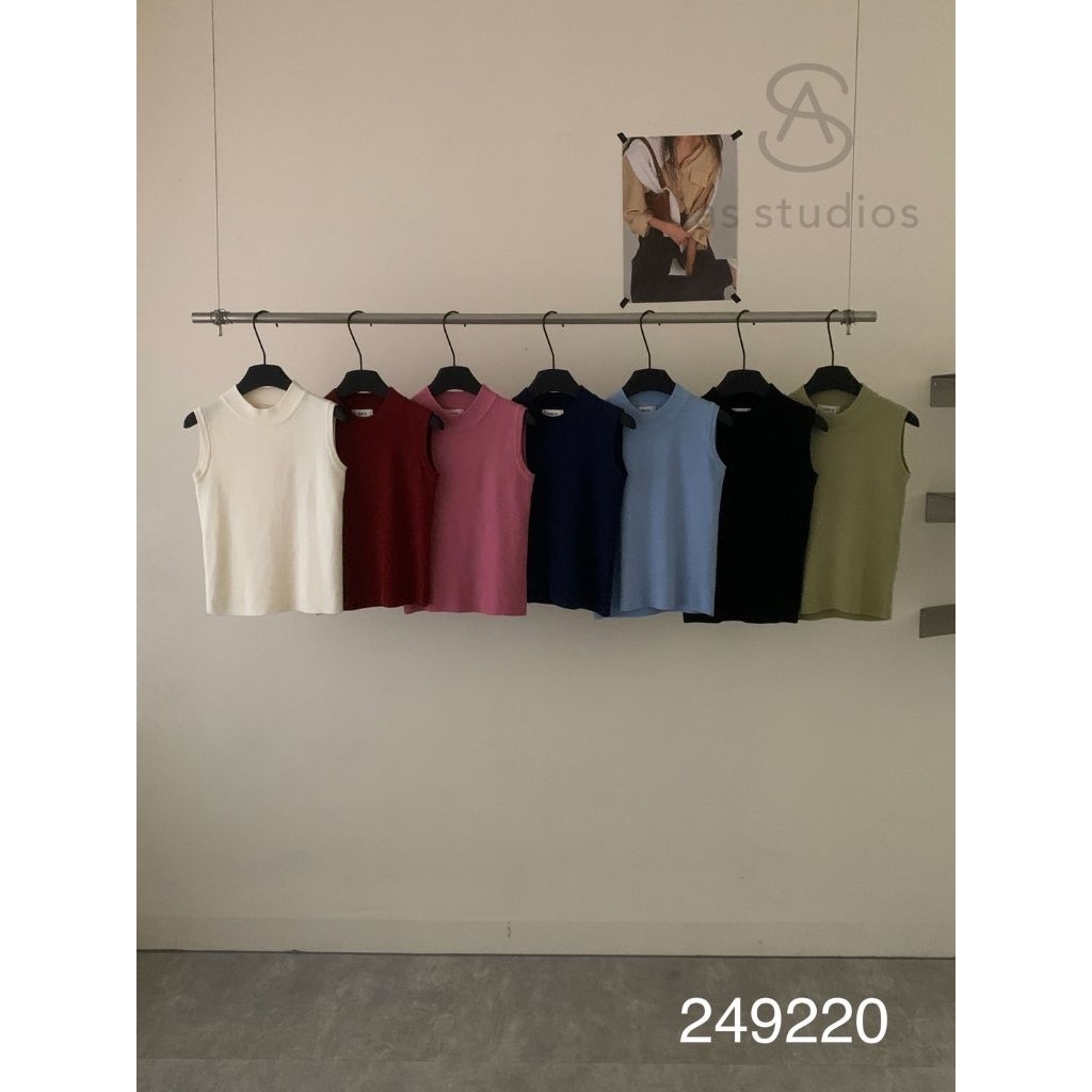 เสื้อไหมพรมแขนกุดคอกลมOne-Kผ้ายืดหยุ่น ความยาวเสื้อ19"