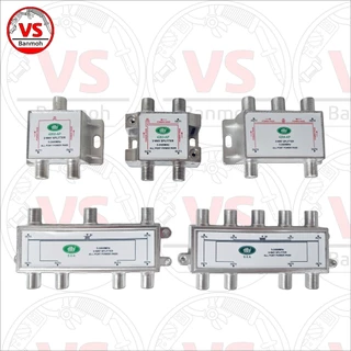 dBy ตัวแยก สายอากาศ สายสัญญาณ Splitter ใช้ได้ทั้งระบบ ทีวีดิจิทัล และ ดาวเทียม จานดำ 5-2400MHz พร้อม F-Type ให้เลือก