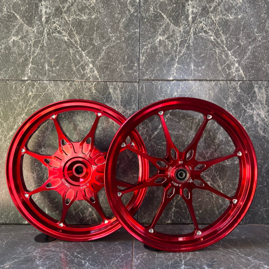 ชุดแม็ก CNC Click110,Scoopy-i,i-Con,Spacy-i,Zoomer-X,Moove,Air blade ขนาด 1.85/2.15*14 พร้อมยางเรเดียล(ไม่ต้องใช้ยางใน)n - รูปที่ 7