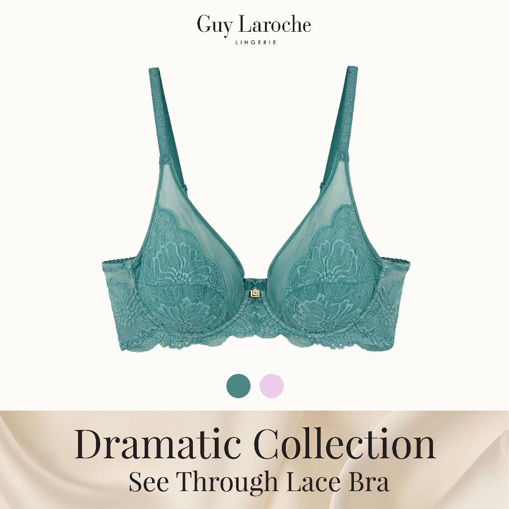 Guy Laroche Lingerie เสื้อใน บราลูกไม้ ซีทรู (Dramatic Collection) กีลาโรช See Through Lace Bra GB3Q86