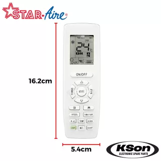 รีโมทแอร์ สตาร์แอร์ อะไหล่แอร์ Star Aire Air Conditioner Remote Control รุ่น DE-125-A