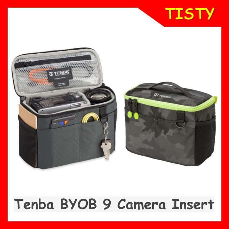 Tenba BYOB 9 Camera Insert - Black Camouflage/Lime(636-263) for DSLR and Mirrorless and lenses