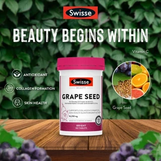 Swisse Grape Seed ผิวใส ลดริ้วรอยจุดด่างดำฝ้ากระ 180/300เม็ด EXP11/2028