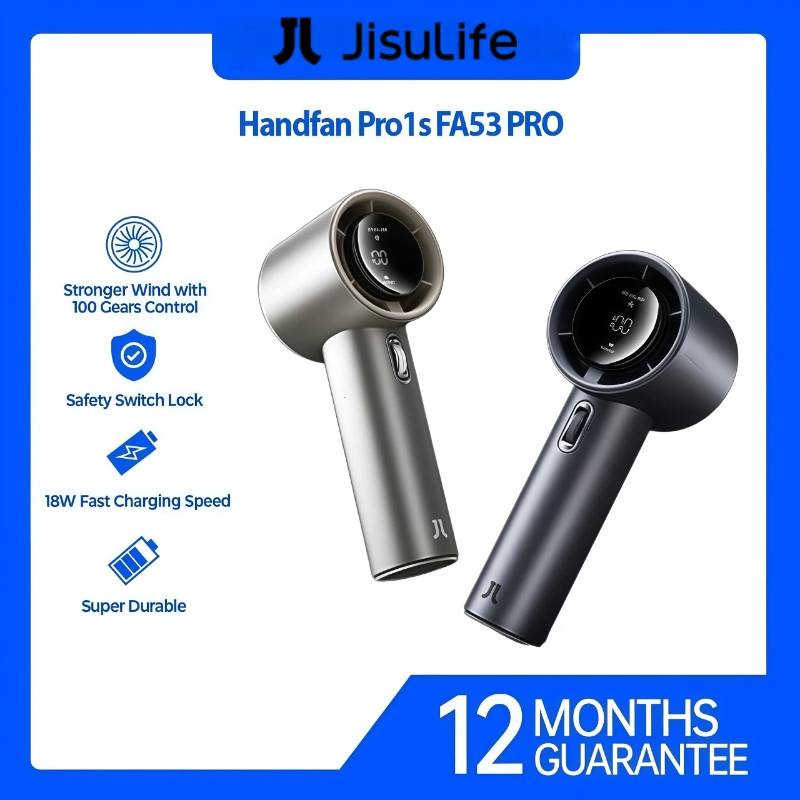 พัดลมมือถือ isuLife PRO1 FA53 | พัดลมมือถือพกพา | แบตเตอรี่ 3600mAh, ระดับความเร็วลม 100 ระดับ