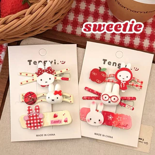 Cute 469 กิ๊บติดผม กิ๊บหนีบผมกระต่ายสุดคิ้วท์ 3 ชิ้น / แพ็ค