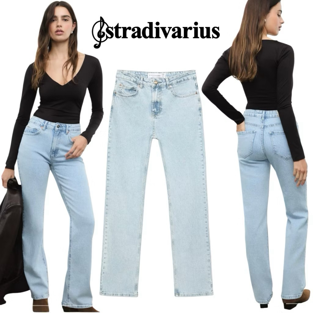 Stradivarius : Straight Leg  Vintage  Regular D98  Jeans
