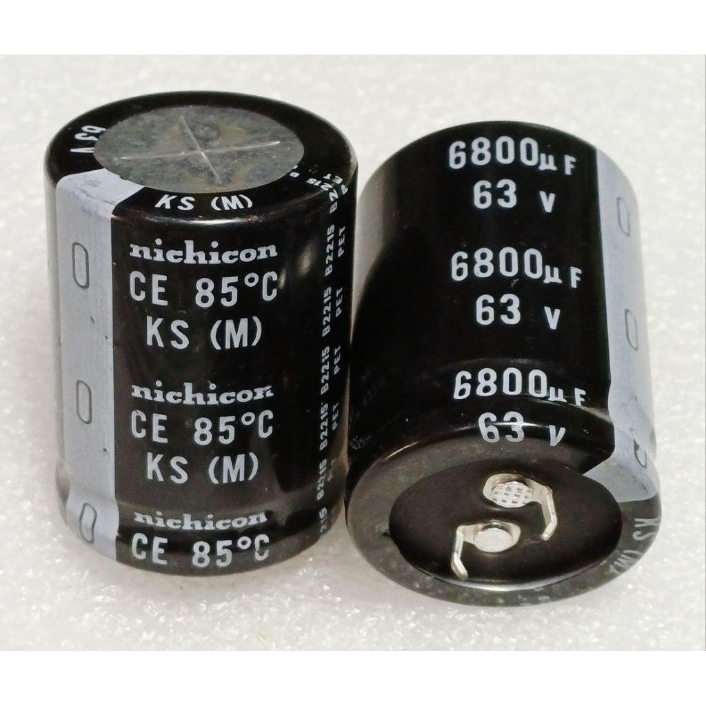 Nichicon KS 6800uf 63v capacitor ตัวเก็บประจุ คาปาซิเตอร์