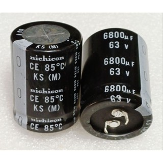 Nichicon KS 6800uf 63v capacitor ตัวเก็บประจุ คาปาซิเตอร์