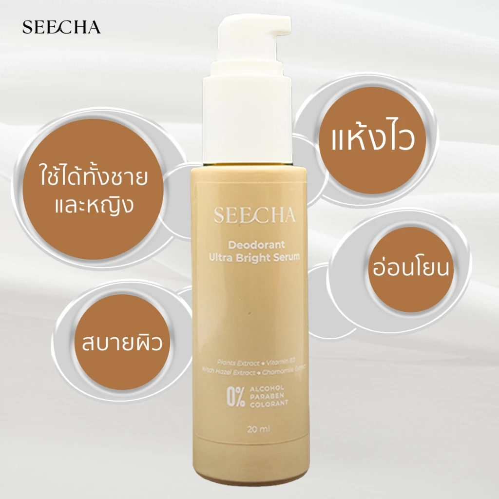 เซรั่มลดเหงื่อ สำหรับคนกลิ่นตัวแรง ระงับกลิ่น 24 รักแร้ขาว เนียนใส มีกลิ่นหอม สูตรอ่อนโยน 20 ml. thumbnail 3