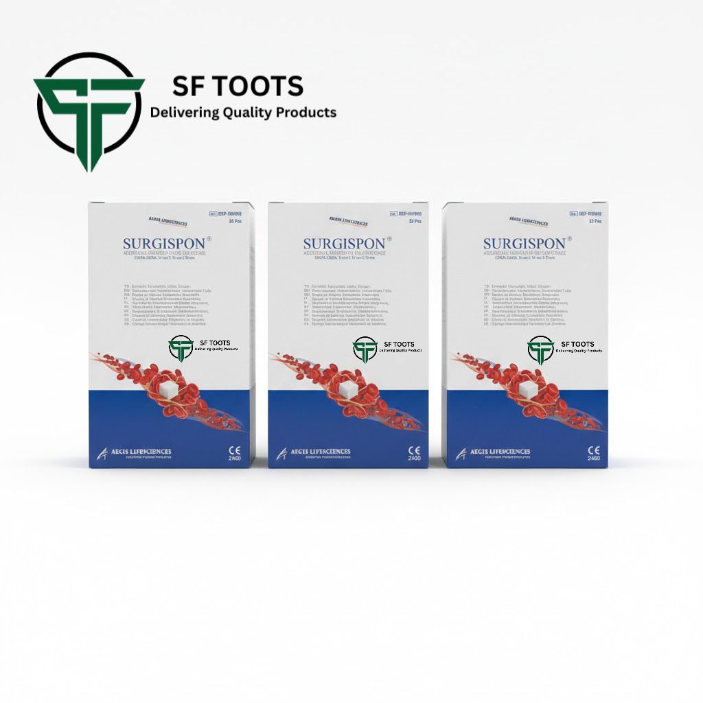 Surgispon Absorbable Hemostatic Gelatin Sponge Dental Cubes | ฟองน้ำห้ามเลือดทางทันตกรรม เจลโฟม (32 