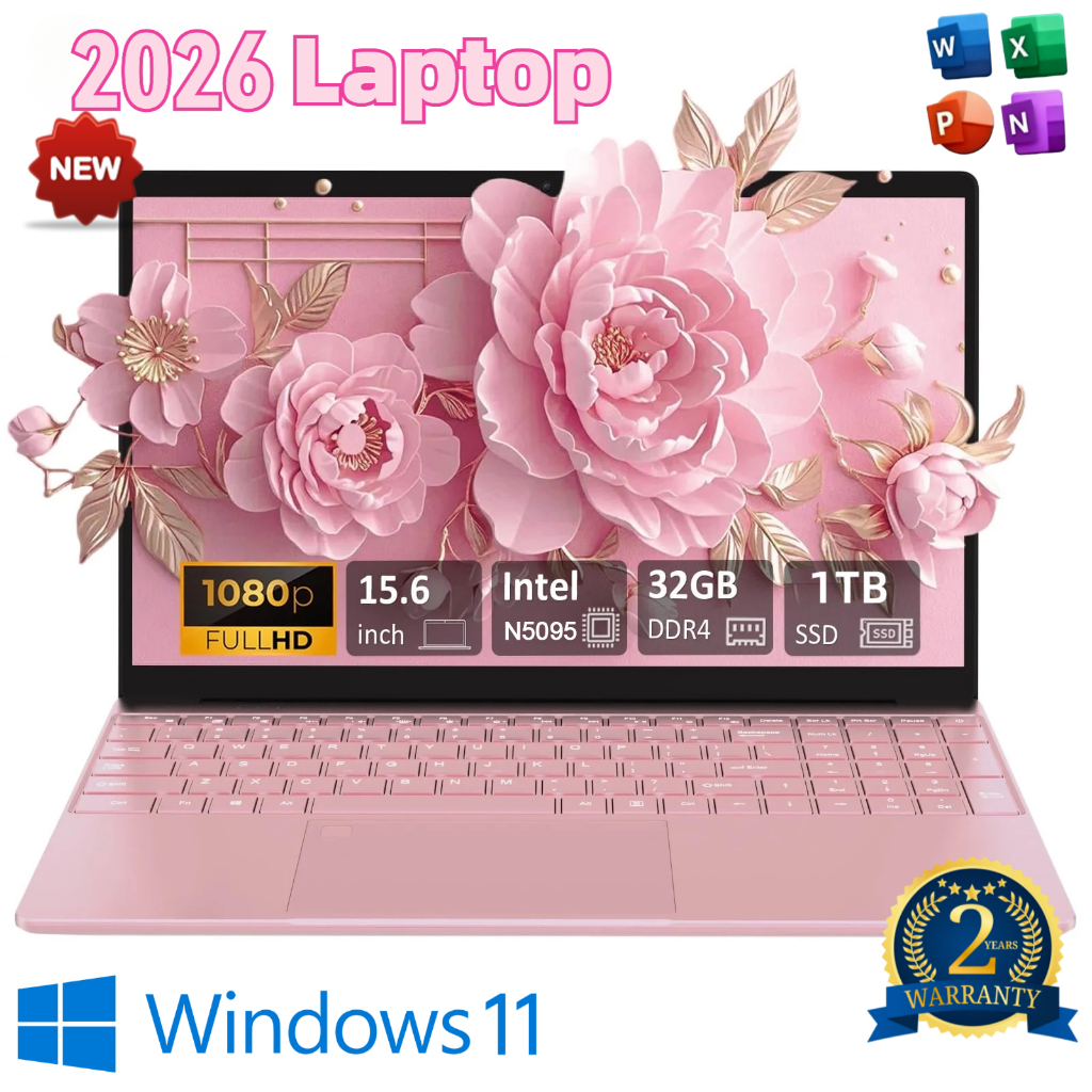 [2026 ใหม่] โน๊ตบุ๊ค AUAS Intel i7 Laptop SSD1TB 15.6" ปลดล็อคลายนิ้วมือ Windows11 COD ไทย รับประกัน