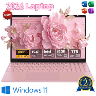 [2026 ใหม่] โน๊ตบุ๊ค Intel i7 Laptop SSD1TB 15.6" ปลดล็อคลายนิ้วมือ Windows11 COD ไทย รับประกัน 2 ปี