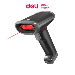 Deli เครื่องอ่านบาร์โค้ด เครื่องสแกนบาร์โค้ด 1D 2D QR code ไร้สาย/มีสาย ใช้งานง่าย Barcode Scanner