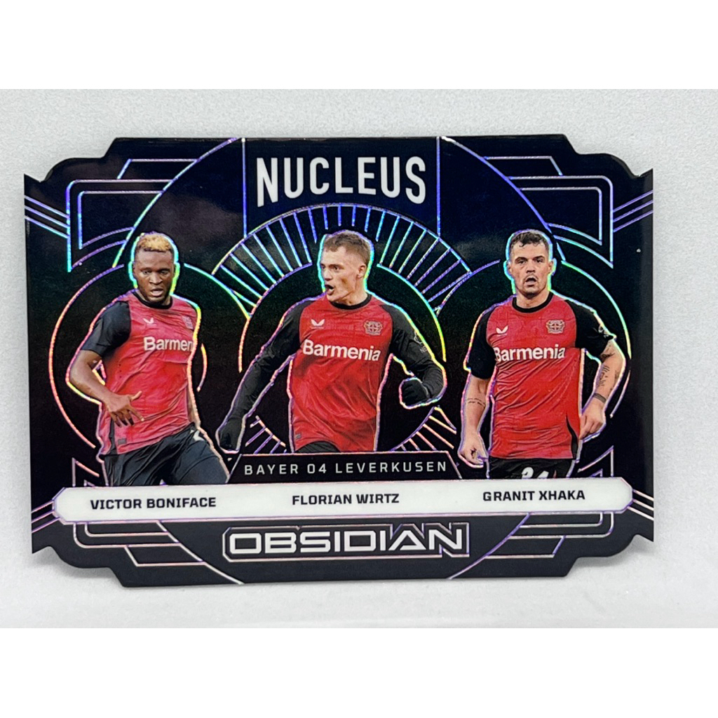 การ์ดฟุตบอล 2024 - 2025 Panini Obsidian Nucleus Wirtz, Boniface, Xhaka /49