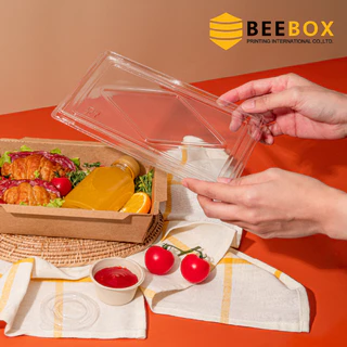 น้องฝาใส กล่องใส่อาหาร พร้อมฝาปิด Foodgrade มีใบรับรองบรรจุภัณฑ์ (1แพ็ค : 25 ชุด)