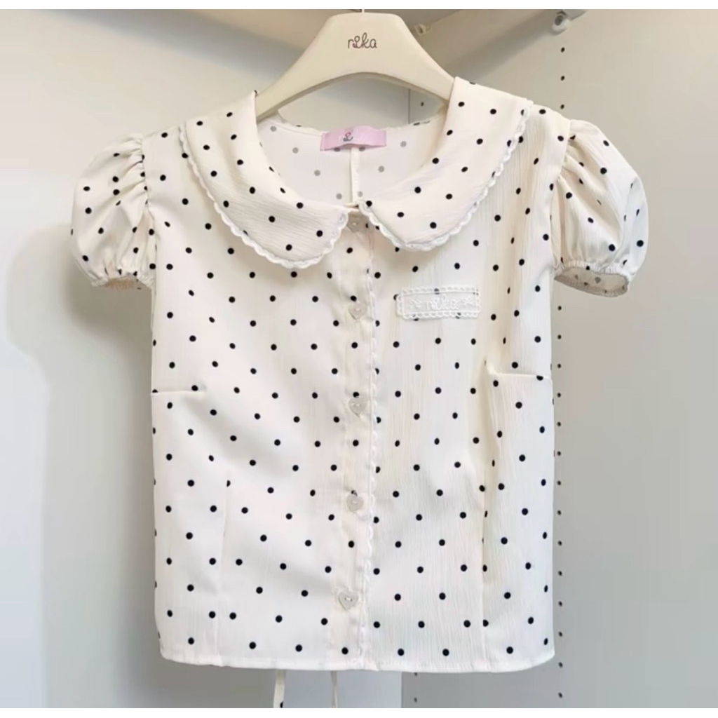 ส่งต่อ เสื้อคอบัวแขนตุ๊กตา Rika ใส่1ครั้ง