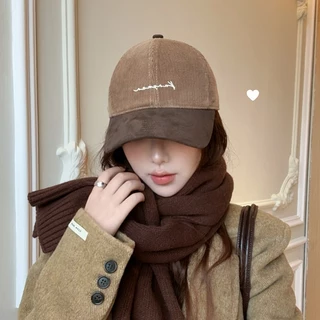 พร้อมส่ง หมวกแก๊ปสไตล์เกาหลี ผ้าลูกฟูก ying
