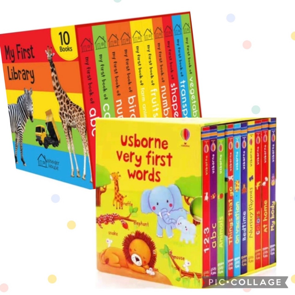 My First Library และ Very First Words  ปลดล็อกพรสวรรค์ลูกน้อย! ชุดหนังสือเสริมพัฒนาการ 2 เซตสุดคุ้ม (รวม 20 เล่ม) 🦒🦁