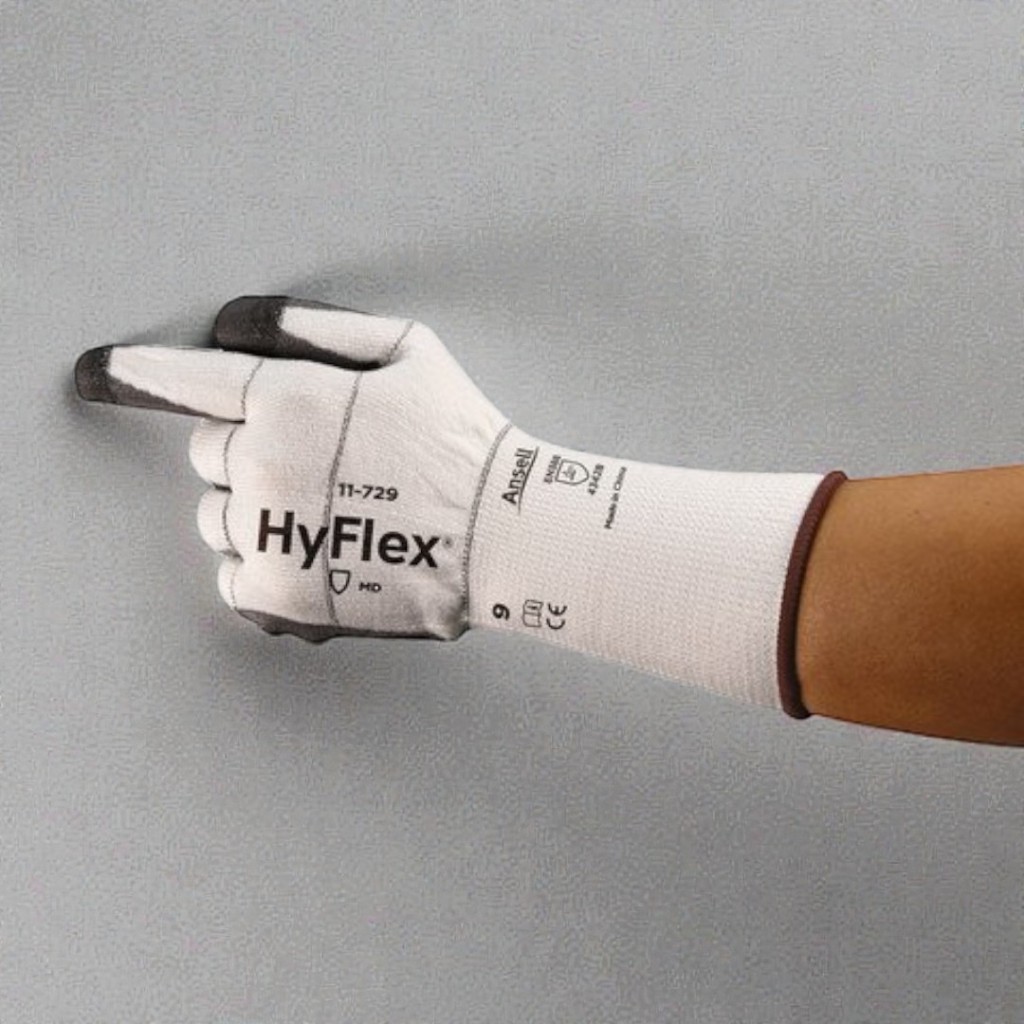 🧤 ถุงมือเซฟตี้ Ansell HyFlex 11-729 ของแท้ 💯% ทัชสกรีนได้ 📱 กันบาดขีดข่วน กระชับมือ ระบายอากาศเยี่ยม