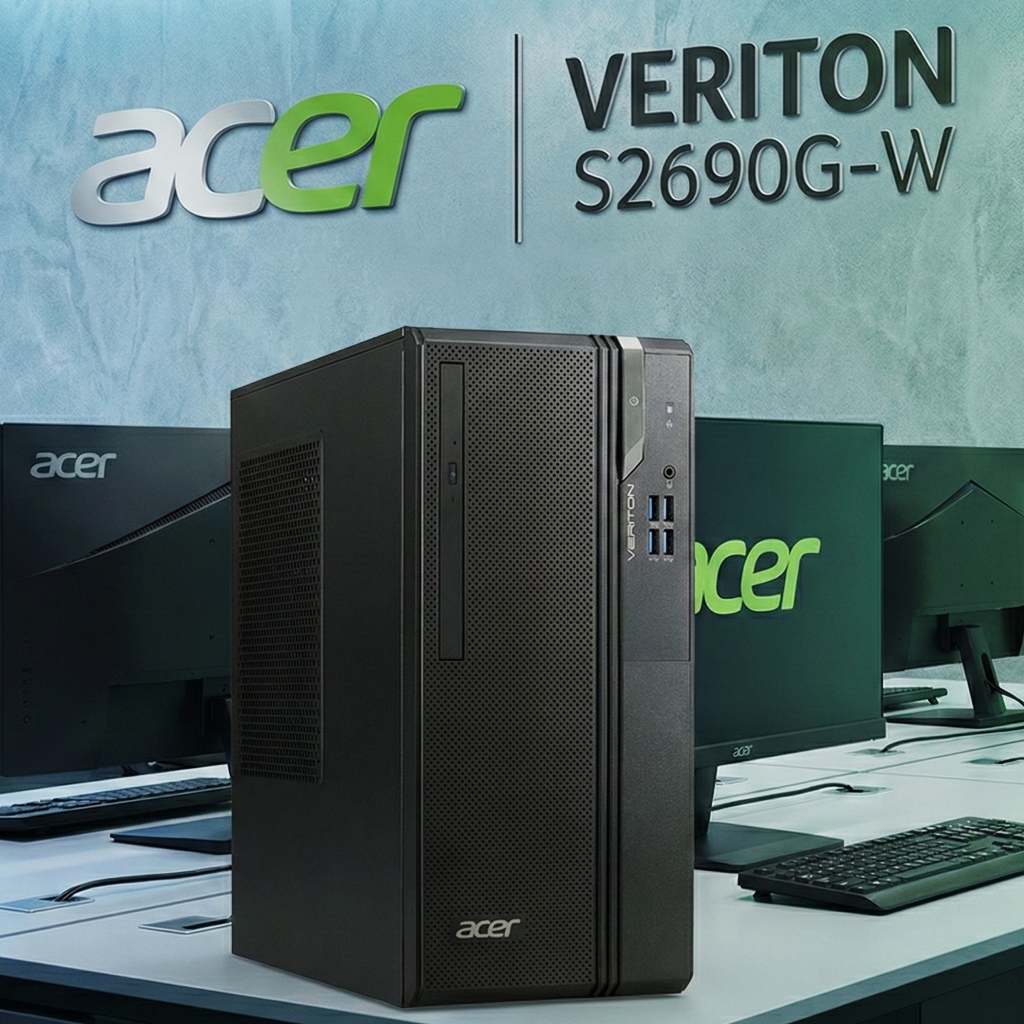 [มือ 1 เคลียร์สต็อก] คอมพิวเตอร์ Acer Veriton VS2690G | i3-12100 | Ram 8GB | SSD 256GB | WiFi 6 | ปร