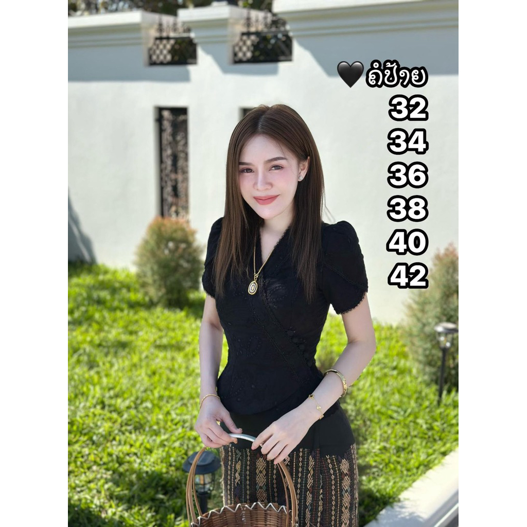 ผ้าฝ้ายเสื้อสีดำ ชุดไว้อาลัย ซับกาวอย่างดี เสื้อใส่ไปงานศพ