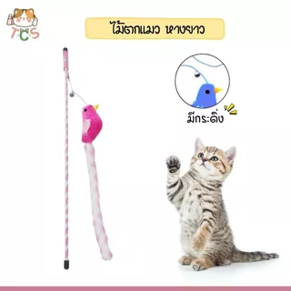 TCS ไม้ตกแมว นกหางยาว ของเล่นแมว ให้สัตว์เลี้ยงได้ออกกำลังกาย