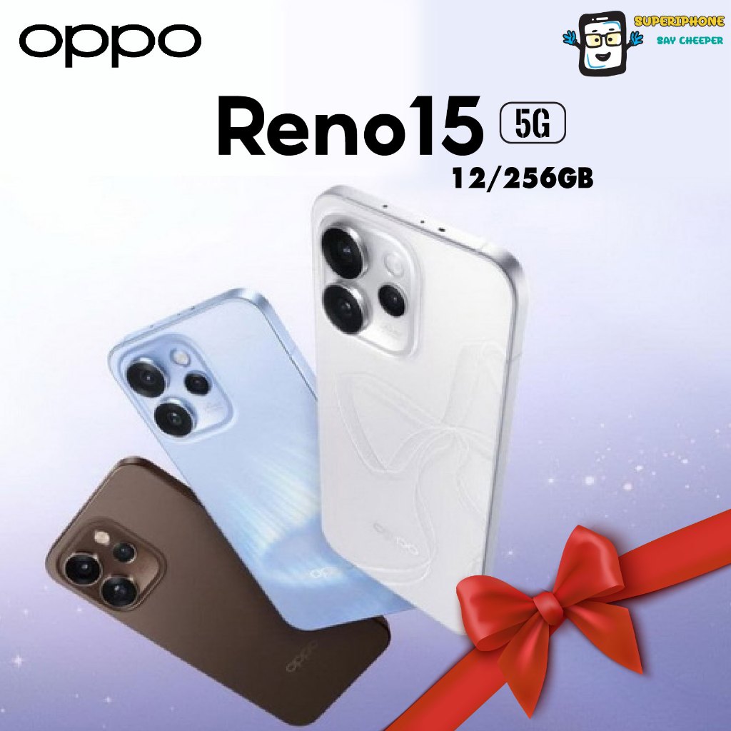 OPPO Reno 15 รุ่น 5G (12/256GB) จอ 6.32 นิ้ว  ขอบจอบาง 1.15 มม.(By Shopee  SuperTphone1234)
