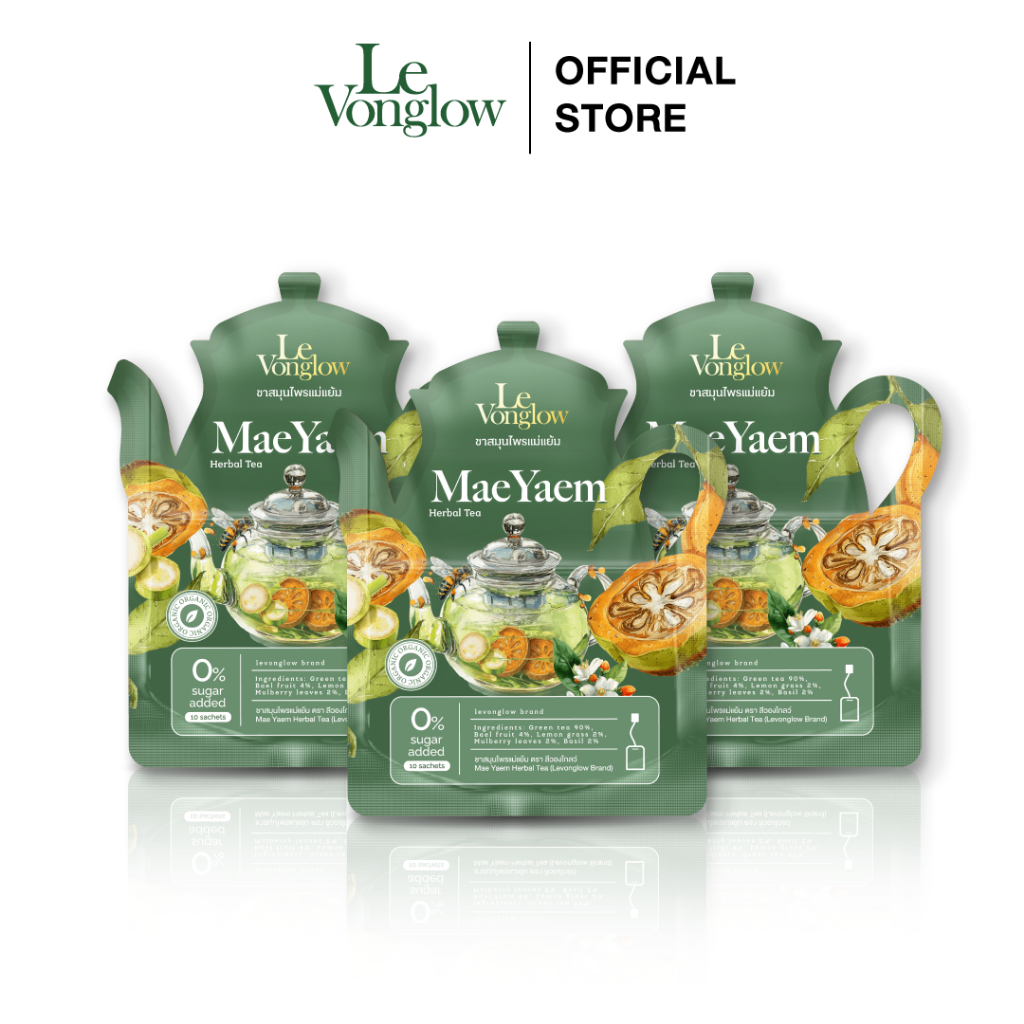 [ส่งฟรี/ของแท้] *1แถม2* Mae Yaem Herbal Tea ชาสมุนไพรแม่แย้ม ตรา ลีวองโกลว์ ของแท้ 100 %