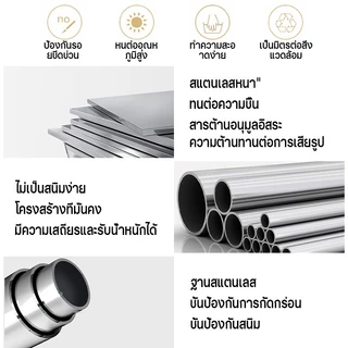โต๊ะสแตนเลส ทรงสี่เหลี่ยม/กลม โต๊ะรับประทานอาหาร โต๊ะร้านชานม โต๊ะกาแฟ ผิวด้านกันรอยโครงเหล็กหนาคุณภาพดี Stainless y