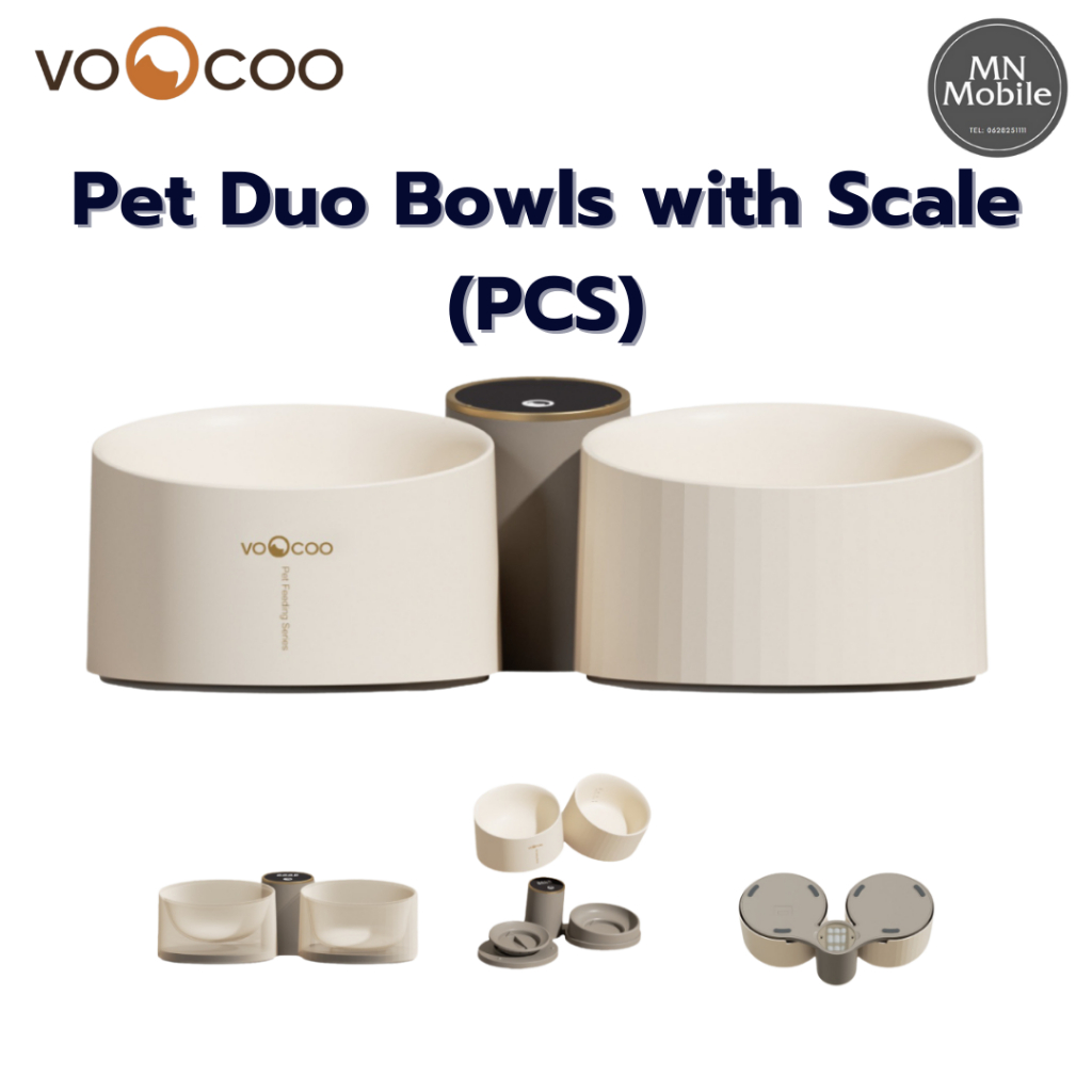VOOCOO รุ่น Pet Duo Bowls with Scale ชามอาหารสัตว์เลี้ยง พร้อมเครื่องชั่ง