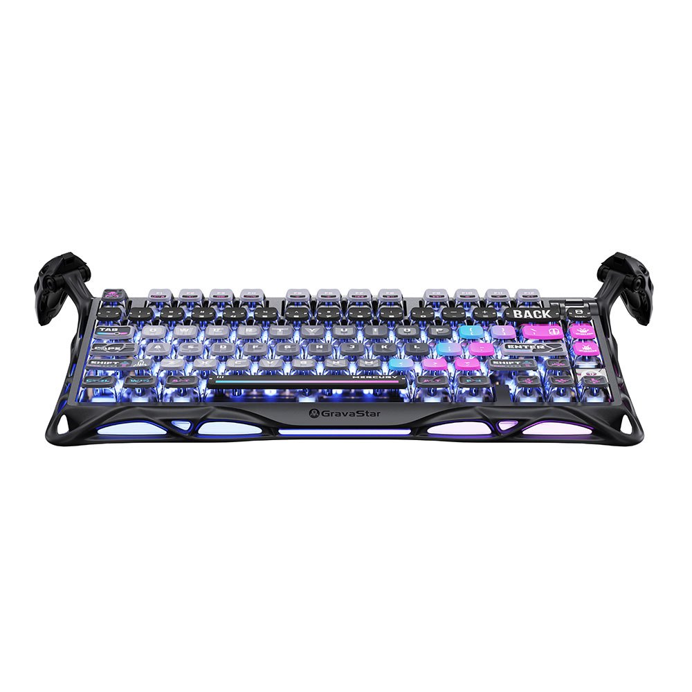 WIRELESS KEYBOARD (คีย์บอร์ดไร้สาย) GRAVASTAR MERCURY K1 PRO (GALAXY BLACK) (KAILH SPEEDY MINT LINEA