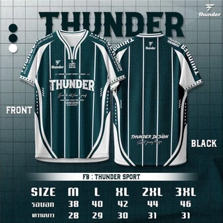 THUNDER คอวาย01 เสื้อกีฬาพิมพ์ลาย ทันสมัย