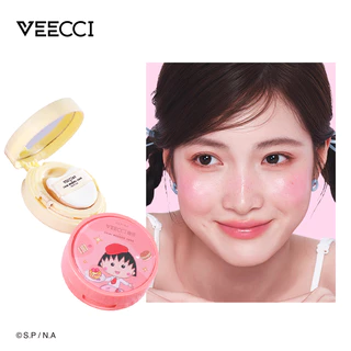 VEECCI x Chibi Maruko-Chan บลัชออน มาพร้อมกับ พัฟแต่งหน้า สดใสขึ้น ผิว อเนกประสงค์ บลัช 3g/4.2g(100% ของแท้