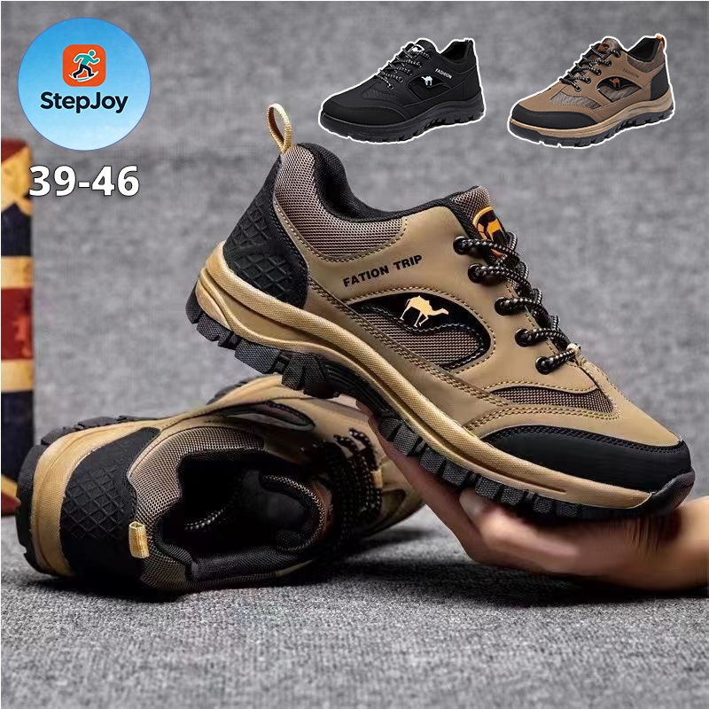 StepJoy รองเท้าเดินป่ากลางแจ้ง กันลื่น กันน้ำ ระบายอากาศได้ดี สวมใส่สบาย ทนต่อการสึกหรอ รองเท้าทำงาน 39-46