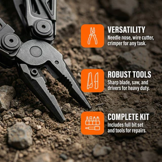 Multi-functional combination pliers, vehicle-mounted multi-functional pliers, combination folding pliers (MQ084DG)