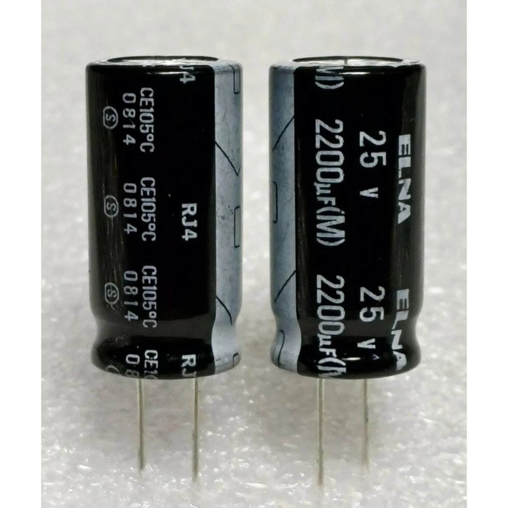 Elna RJ4 2200uf 25v capacitor ตัวเก็บประจุ คาปาซิเตอร์