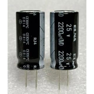 Elna RJ4 2200uf 25v capacitor ตัวเก็บประจุ คาปาซิเตอร์