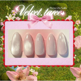 ลงลายใหม่ 🧵 เล็บปลอมสำเร็จรูป 10 นิ้ว 💅เล็บลูกแก้วชมพูอ่อน 💗 แถมฟรีอุปกรณ์ติดเล็บ กาว ตะไบ ไม้ดัน แอลกอฮอล์ ครบชุด 👀🍅