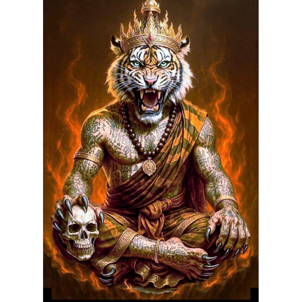 รูปโปสเตอร์  ฤาษีเสือ  กระดาษหนา 200 แกรม  ภาพมงคล เสริมฮวงจุ้ย ตบแต่งบ้านขนาด A3 (29.7*42 cm)
