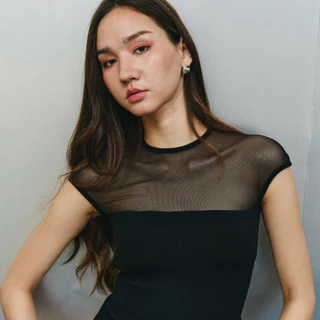 New Collection Weekend Wardrobe - Cody Semi See-Through Top เสื้ออเข้ารูปซีทรู