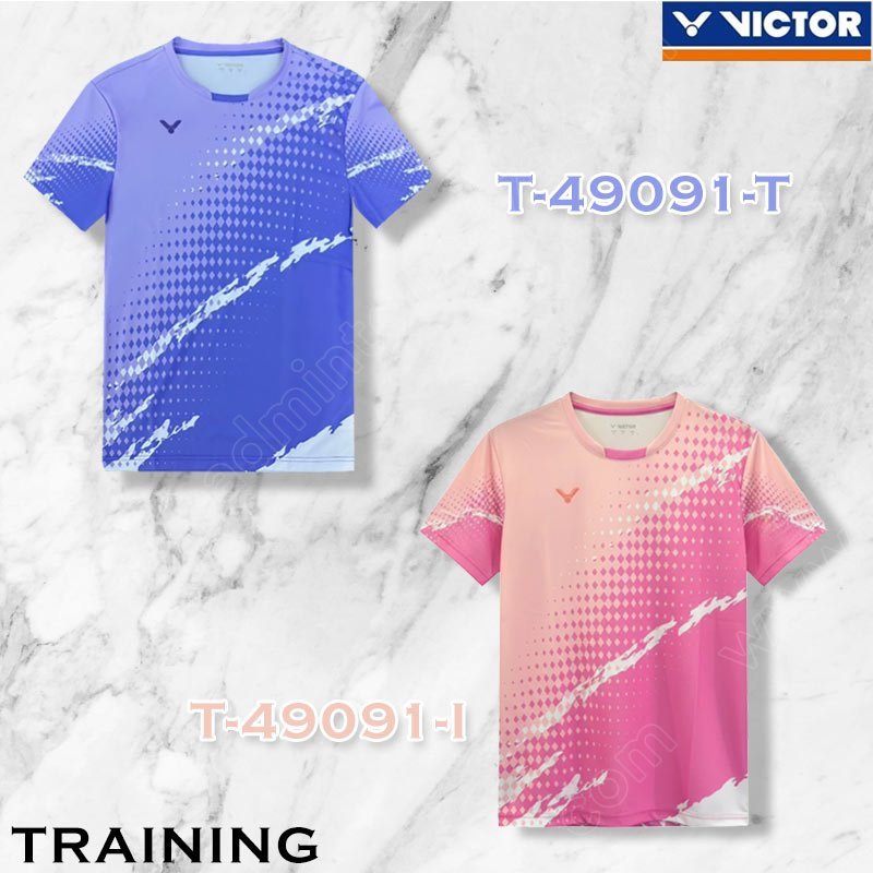 【 ของแท้ 💯% 】เสื้อกีฬาคอกลมแขนสั้น วิคเตอร์ T-49091 Training (T-49091)