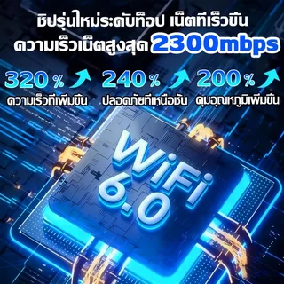 【รับประกัน5ปี ของแท้ทางการ】Pocket WiFi พกพาไปได้ทุกที่ (5G LTE 2300Mbps Mobile Wi-Fi) รองรับทุกซิม ไวไฟพกพา วายฟายพกพา