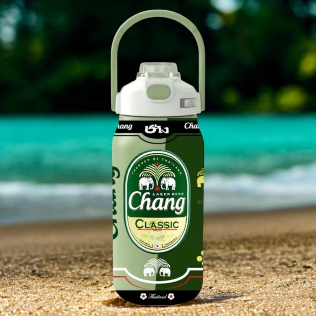 กระบอกน้ำเก็บความเย็น ขนาด1500 ml ใหญ่จุใจ มาพร้อมหูหิ้ว2ช่องดื่ม เก็บความเย็น 8-16 ชั่วโมง  สแตนเลส304 พร้อมส่ง