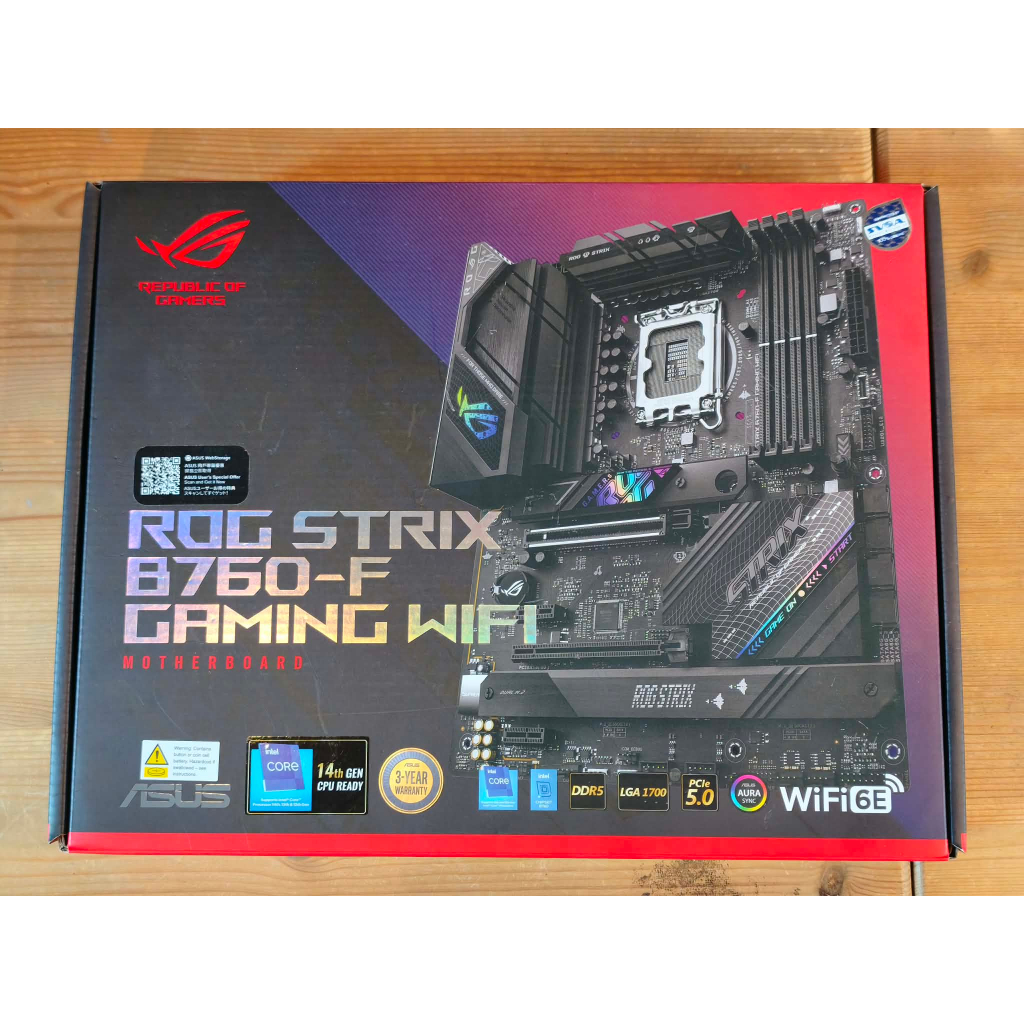 MAINBOARD (เมนบอร์ด) ASUS ROG STRIX B760-F GAMING WIFI (DDR5) (SOCKET LGA 1700) (ATX) มือสอง ประกันศ