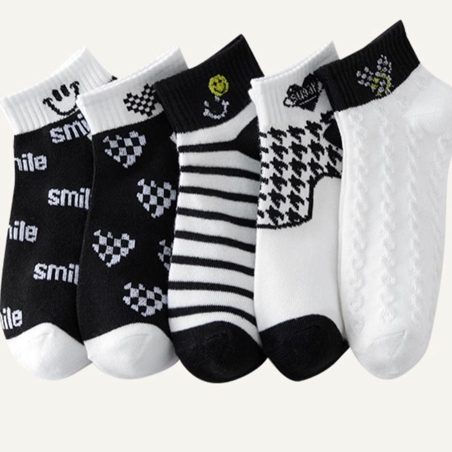 ถุงเท้า1แพค10คู่ แฟชั่น  แถมถุง